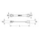 KS Tools GEARplus Mini-Bit-Umschalt-Ratschenringschlüssel, 1/4"x10mm