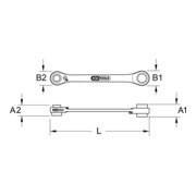KS Tools GEARplus mini bit omkeerbare ratelringsleutel, inch-3