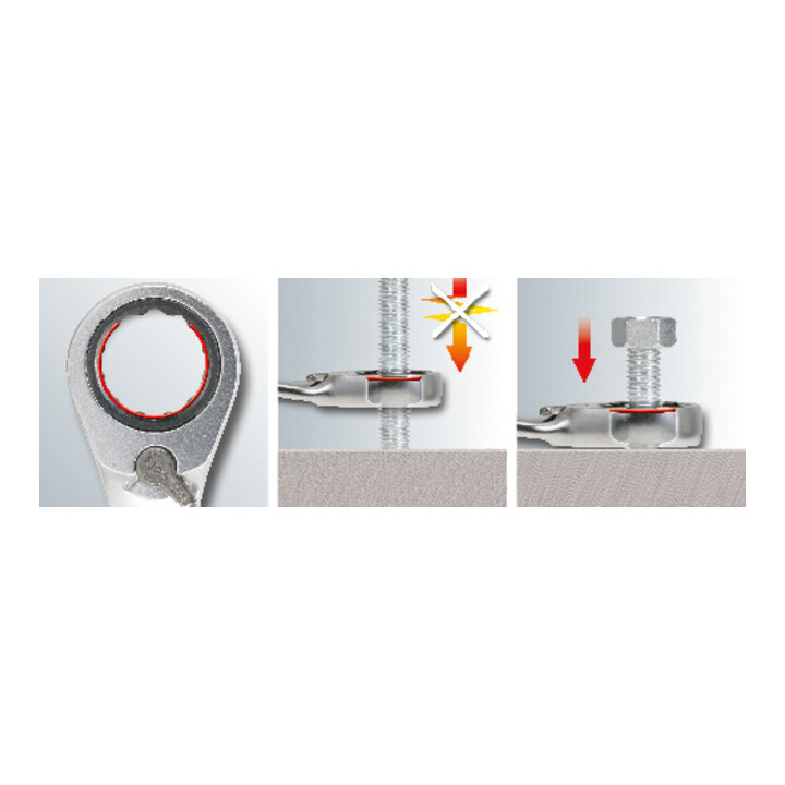 KS Tools GEARplus® RINGSTOP-Ratschenringmaulschlüssel-Satz, abgewinkelt, 5-tlg