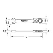 KS Tools ringratelsleutel, met scharnier (metrisch)-4