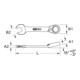 KS Tools geARplus ratelringsleutel, kort, 8mm