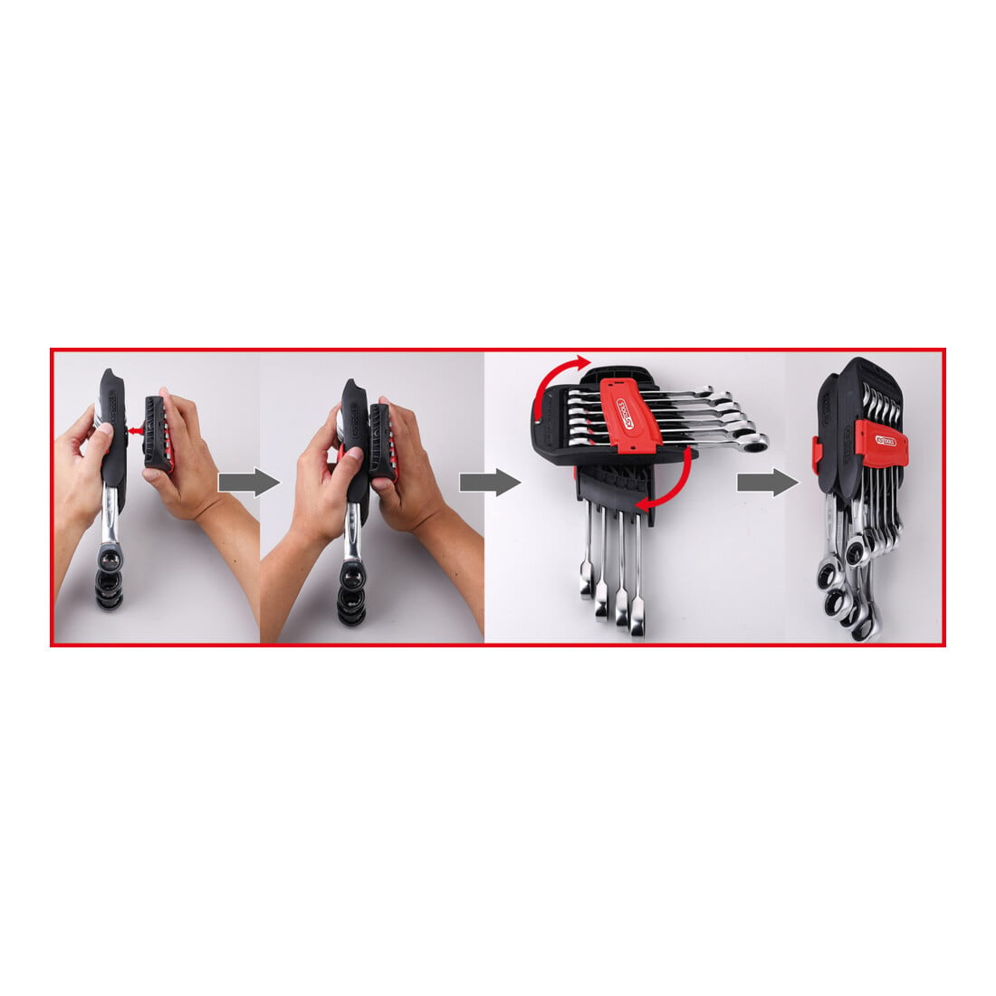 KS Tools GEARplus ratelringsleutelset, 10-delig.