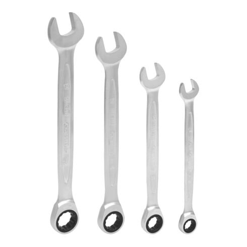 KS Tools GEARplus ratelringsleutelset, 4 stuks 10-19mm