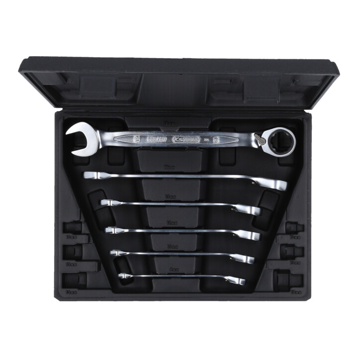 KS Tools geARplus ratelringsleutelset, verstelbaar, 6-delig