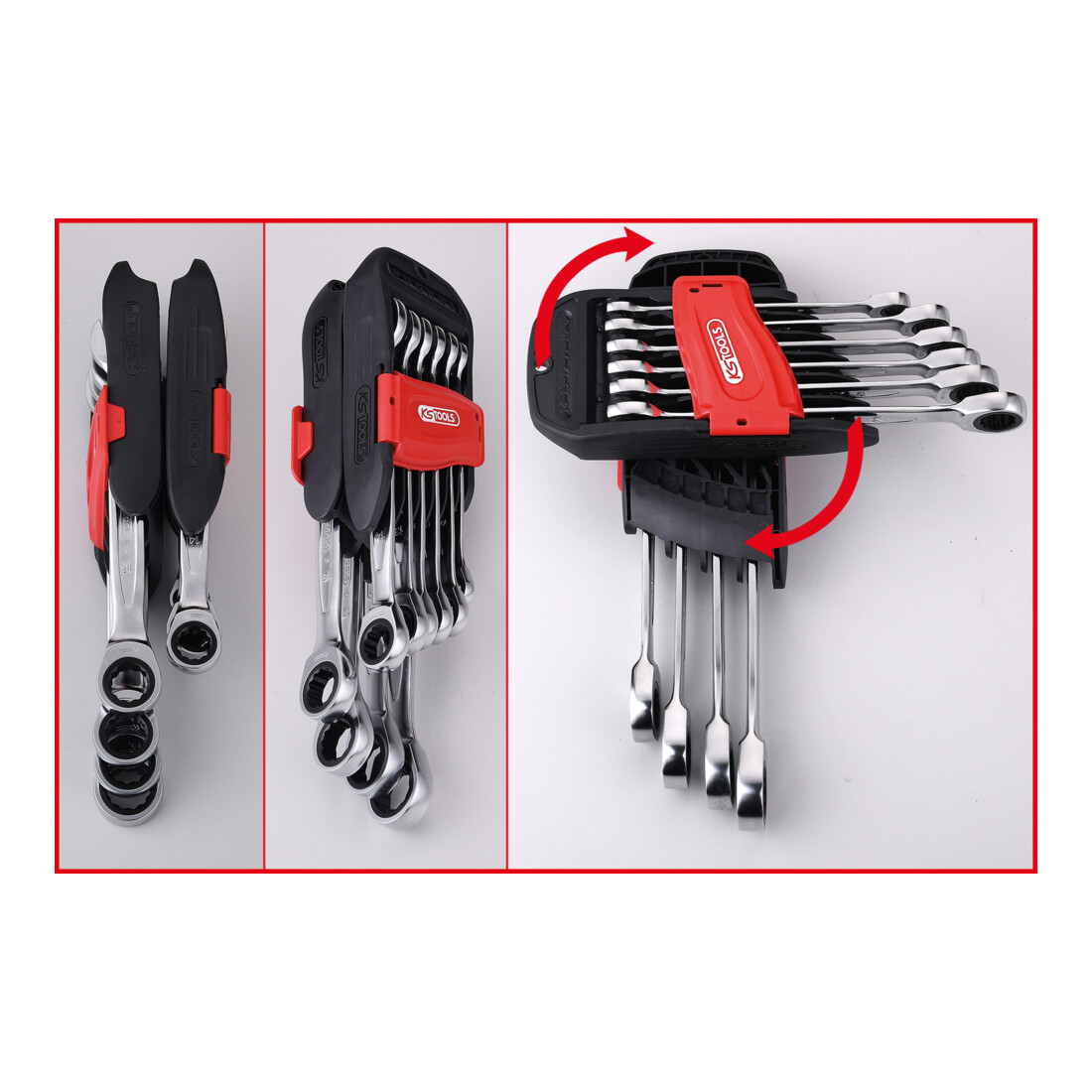 KS Tools GEARplus Ratschenringmaulschlüssel-Satz, 10-tlg.