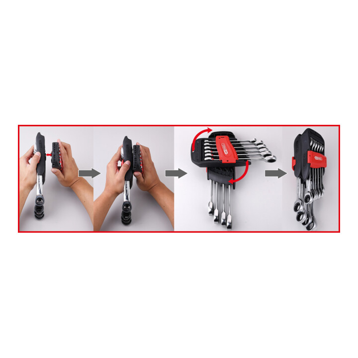 KS Tools GEARplus Ratschenringmaulschlüssel-Satz, 10-tlg.