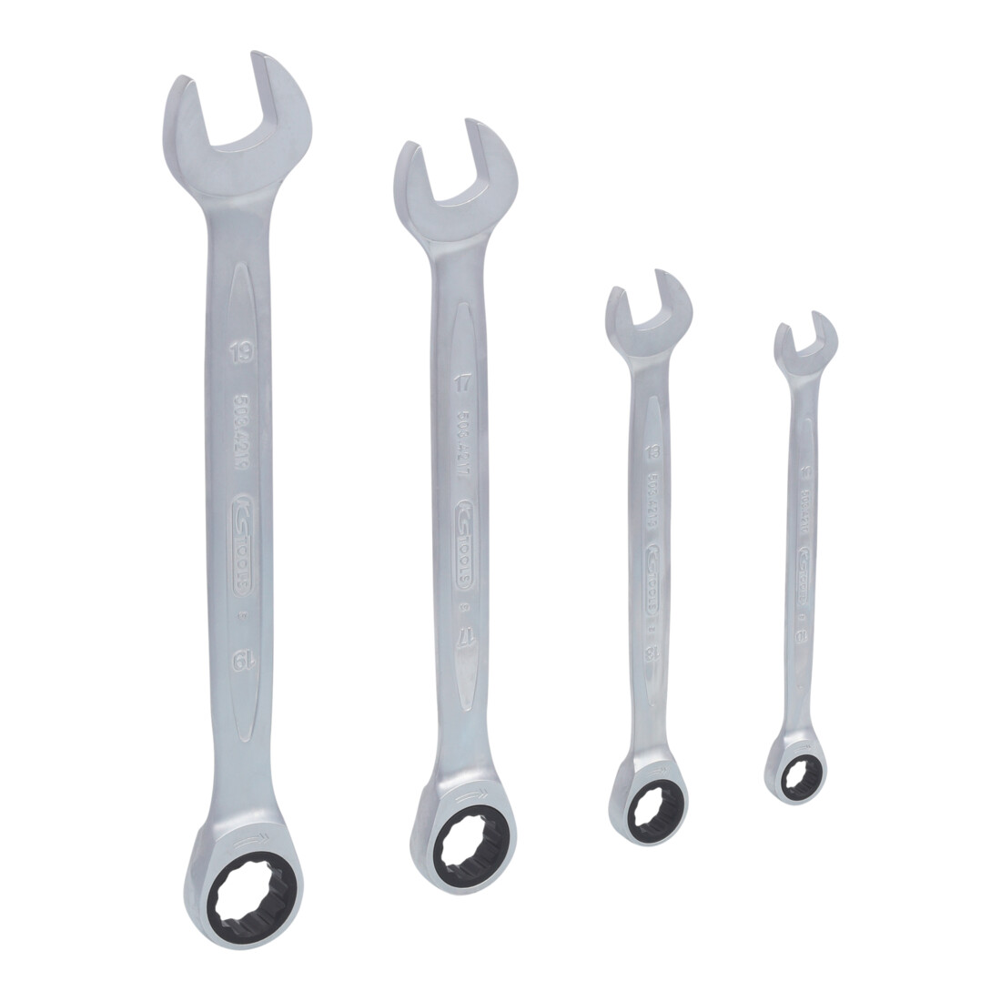 KS Tools GEARplus Ratschenringmaulschlüssel-Satz, 4-teilig 10-19mm