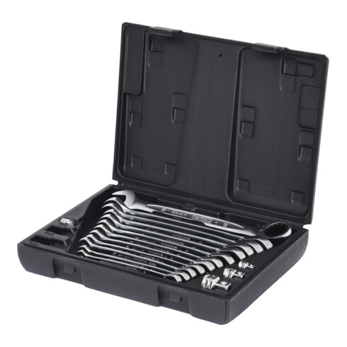 KS Tools GEARplus Ratschenringmaulschlüssel-Satz, umschaltbar,16-tlg.