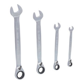 KS Tools GEARplus Ratschenringmaulschlüssel-Satz, umschaltbar, 4-teilig