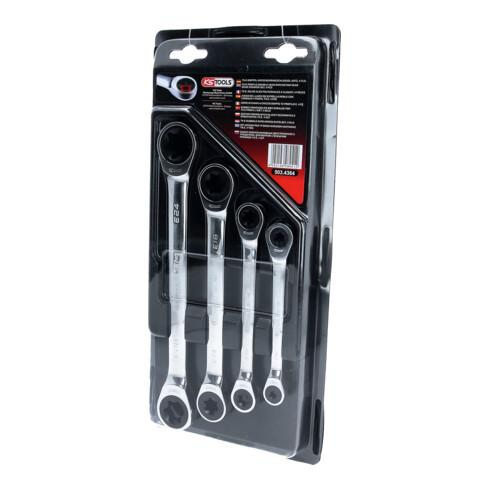 KS Tools GEARplus TX-E-Doppel-Ratschenringschlüssel-Satz, 4-teilig