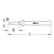 KS Tools geïsoleerd kabelafstripmes, 200 mm met 2-componenten handgreep-3