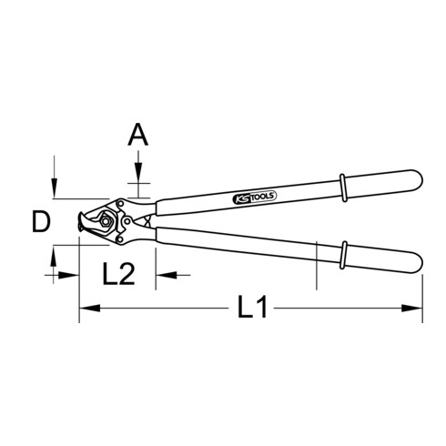 KS Tools geïsoleerde kabelschaar, 700mm