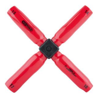 KS Tools geïsoleerde kruissleutel, 10x13x14x17mm lengte 220 mm