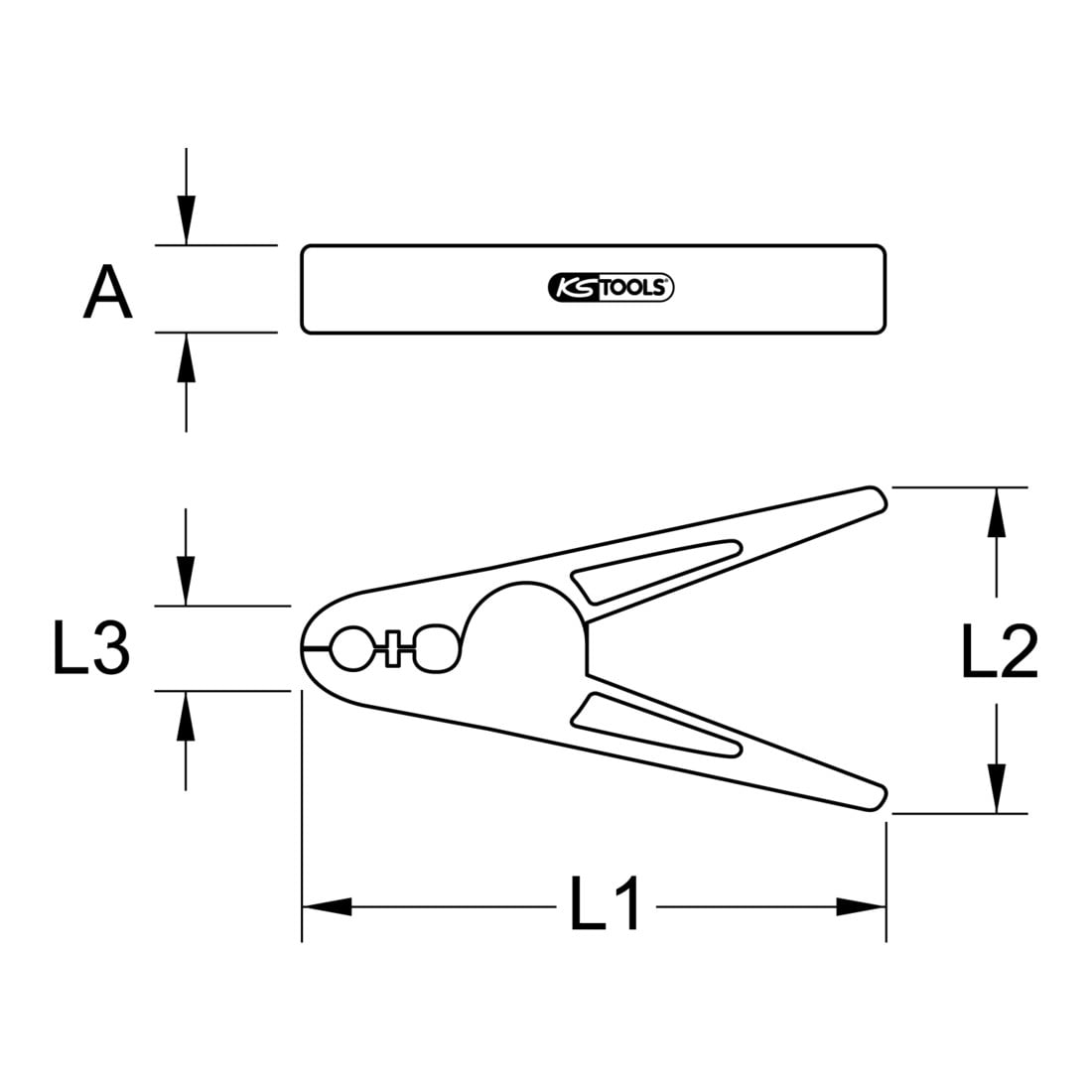KS Tools geïsoleerde plastic klem