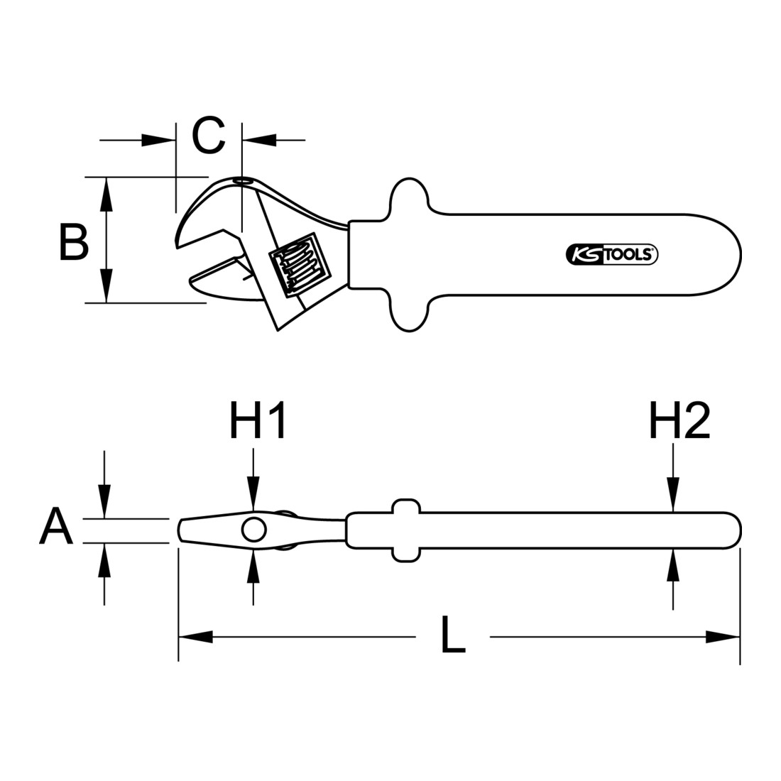 KS Tools geïsoleerde rolvorksleutel