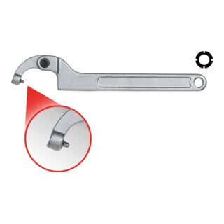 KS Tools Gelenk-Hakenschlüssel mit Zapfen, 120-180mm