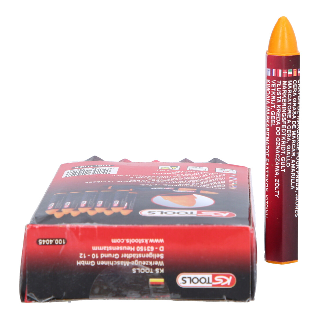 KS Tools Gesso per marcare giallo, 12pz.