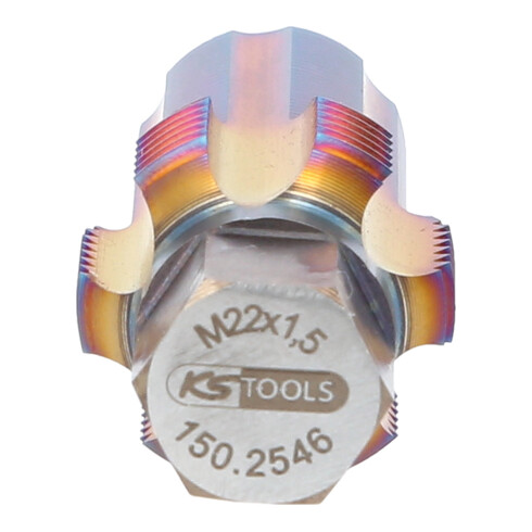 KS Tools Gewindeschneider mit Führungsbolzen für Partikelfiltersensoren, M22x1,5