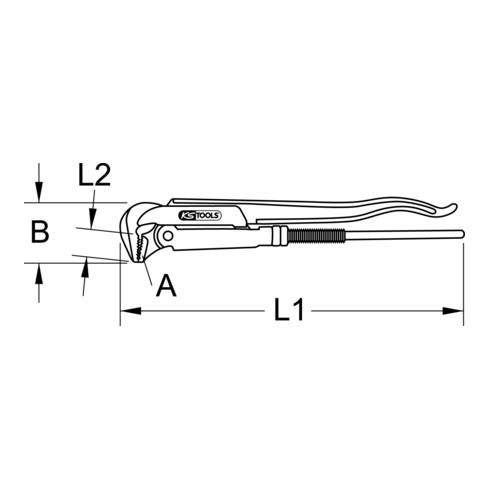 KS Tools Giratubi 90° piegato