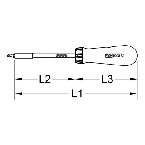 KS Tools Giraviti a inserti/cricco, 12 in 1