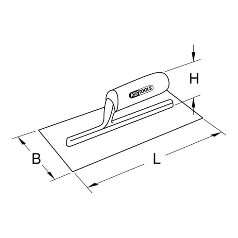 KS Tools Glättkelle, 280mm, mit Holzgriff