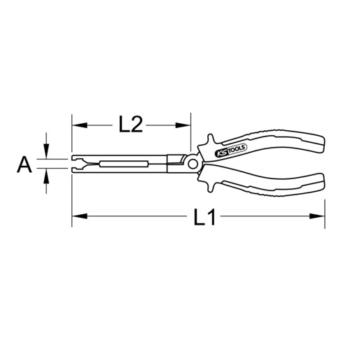 KS Tools gloeibougiestekkertang, 265mm