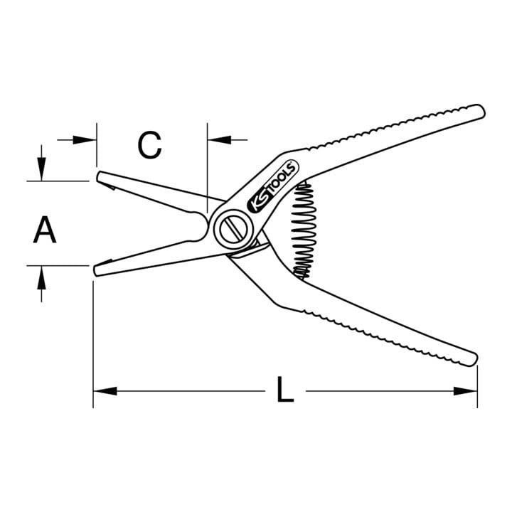KS Tools gloeilamptang, 160mm