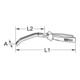 KS Tools gloeistekkertang, schuin, 235mm
