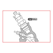 KS Tools Glühkerzen-Doppelring-Ratschenschlüssel 8x12mm, abgewinkelt-4