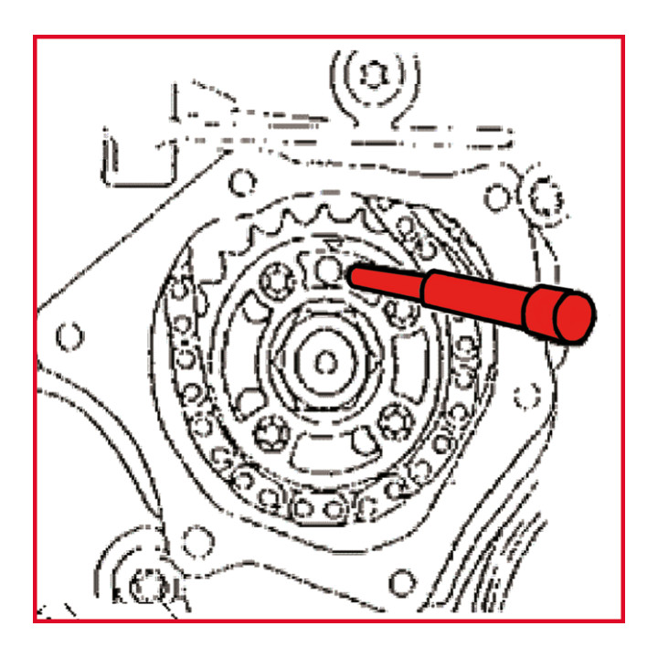 KS Tools GM / Opel / Saab - Motoreinstell-Werkzeug-Satz, 5-teilig 400.0675