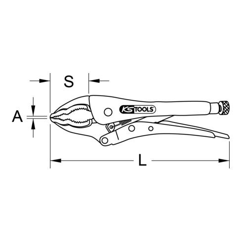KS Tools Großmaul-Gripzange, 235mm
