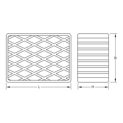 KS Tools Gummiauflage 05 für Hebebühnen, 160 x 120 x 80 mm