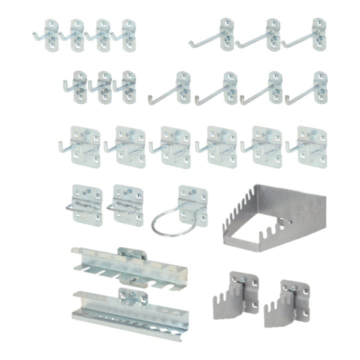 KS Tools haak assortiment voor geperforeerde platen, 28 delig