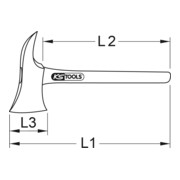 KS Tools Hache de pompier BRONZEplus 800 mm-3