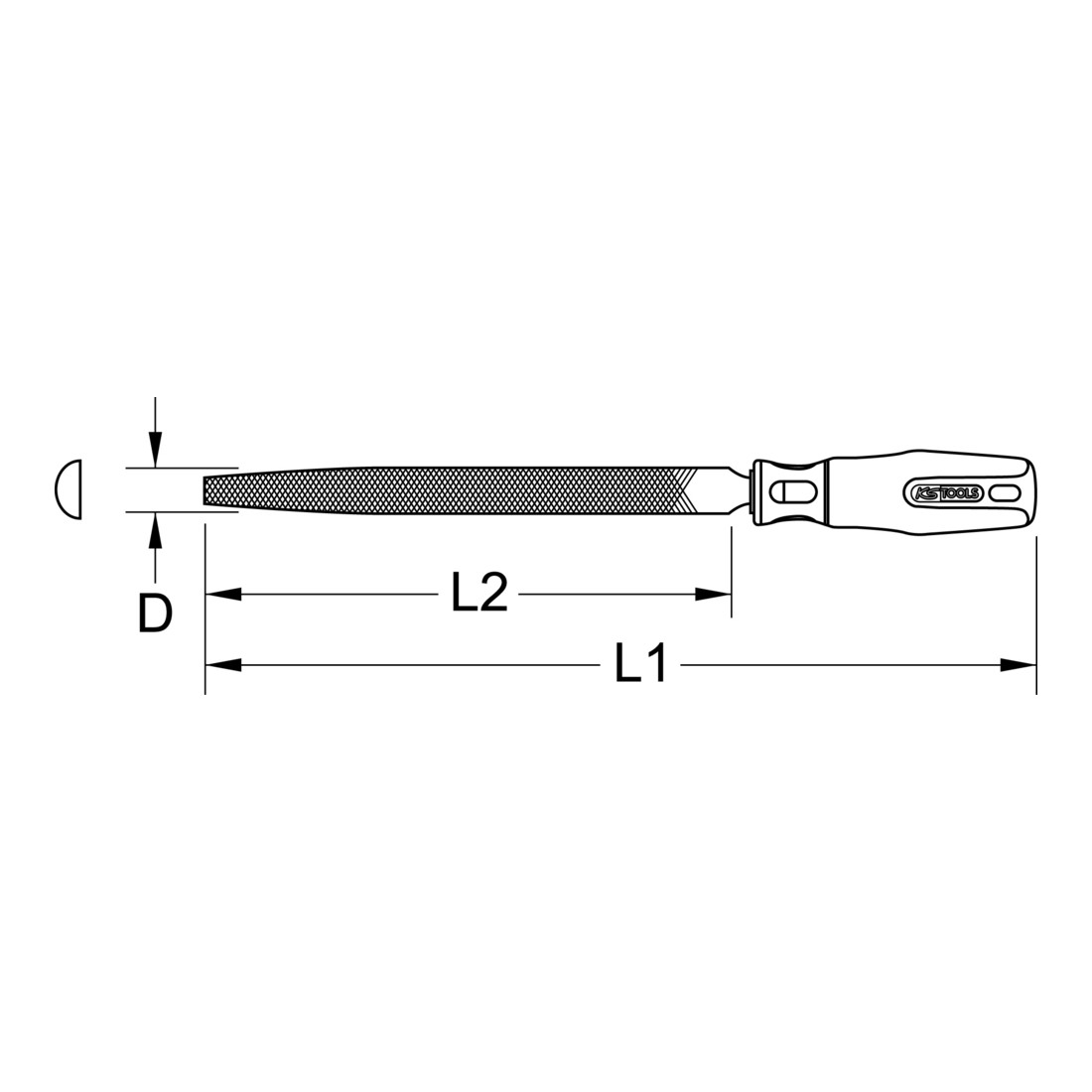 KS Tools Halbrund-Feile, Form E