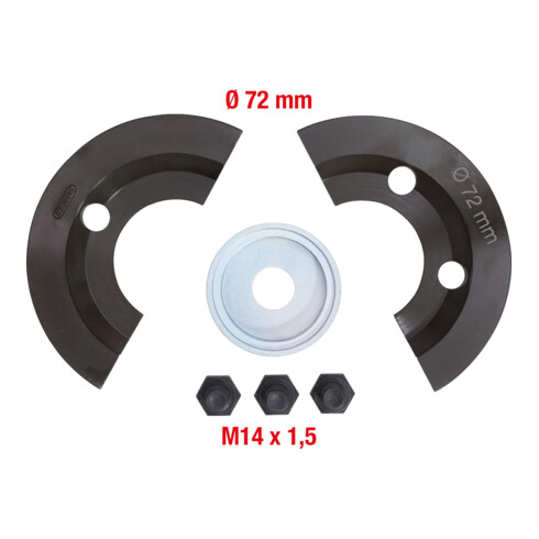 KS Tools Halbschalen-Ergänzungs-Satz 6-teilig für Ø 72 mm