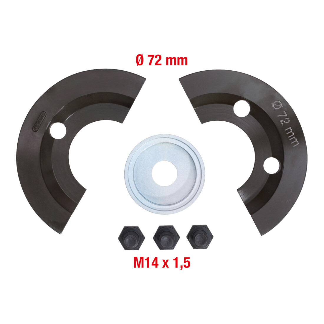 KS Tools Halbschalen-Ergänzungs-Satz 6-teilig für Ø 72 mm