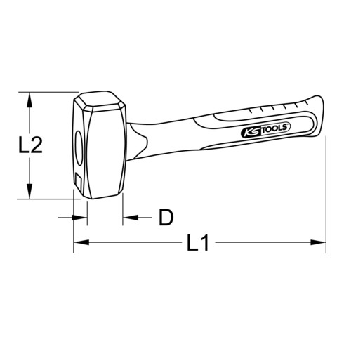 KS Tools hamer met glasvezel steel