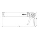 KS Tools Hand-Kartuschen-Pistole 600 ml, 480mm