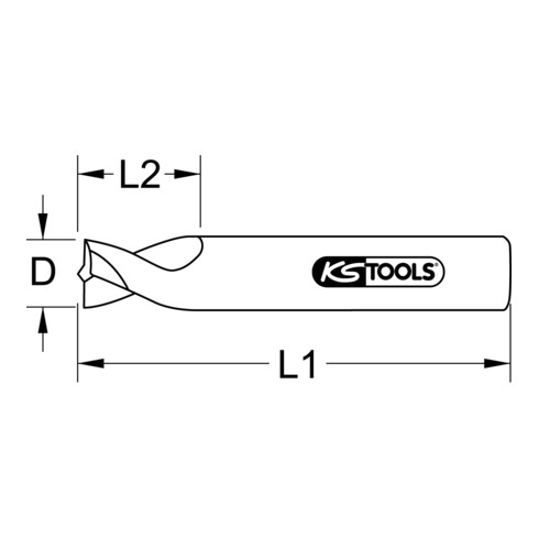 KS Tools hardmetalen puntlasboor, 10mm, L=44mm