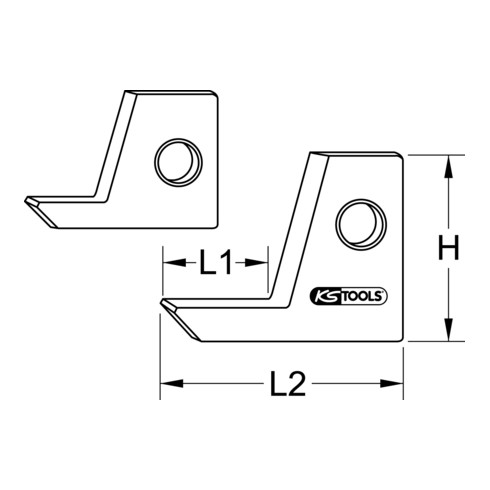 KS Tools HM-Ersatzschneidstahl für CK110 + CK160, 10mm