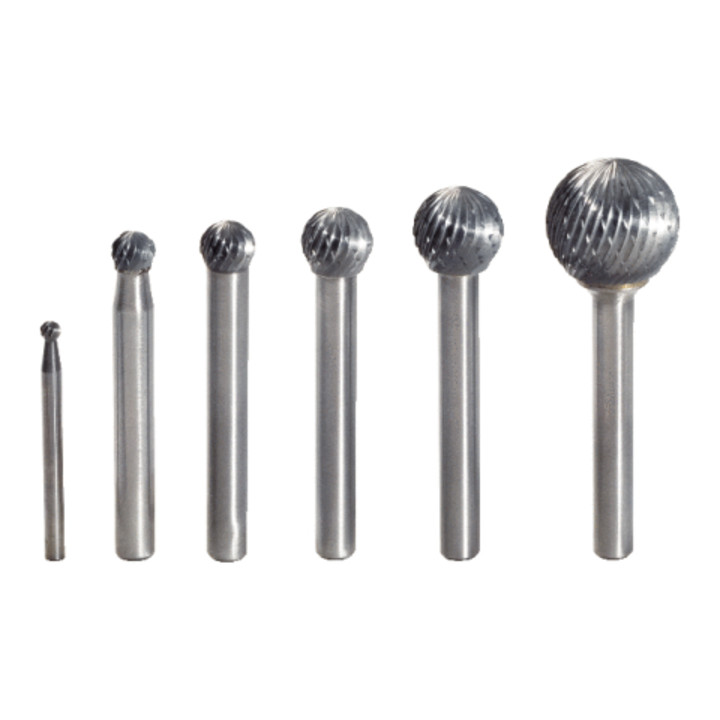 KS Tools HM Kugel-Frässtift Form D mit Stirnverzahnung aus Hartmetall Ø3 mm Schaftdurchmesser, 5153281