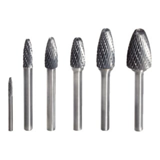 KS Tools HM Rundbogen-Frässtift Form F, 6mm