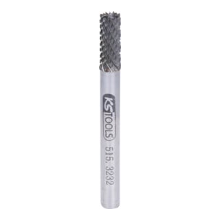 KS Tools HM Zylinder-Frässtift Form A mit Stirnverzahnung, 6mm