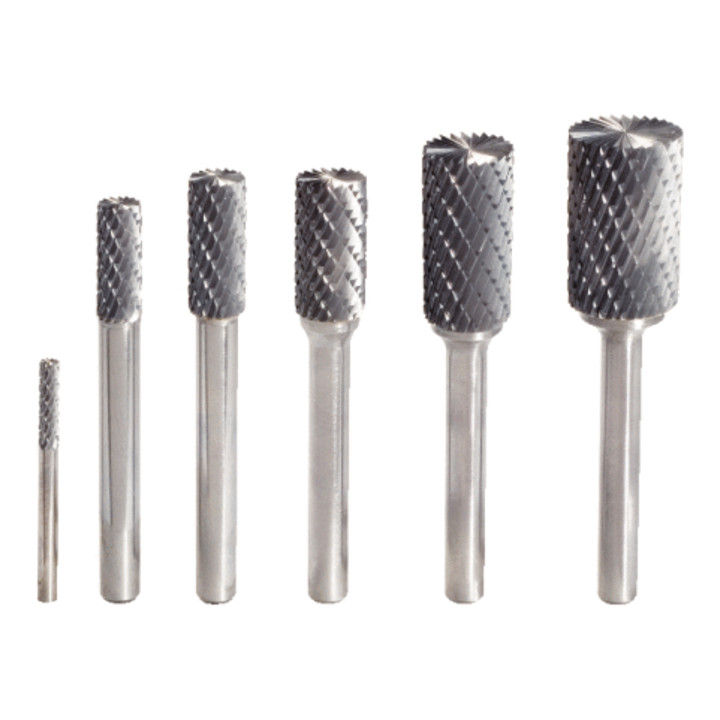 KS Tools HM Zylinder-Frässtift Form A mit Stirnverzahnung aus Hartmetall Ø6 mm Schaftdurchmesser, 5153232