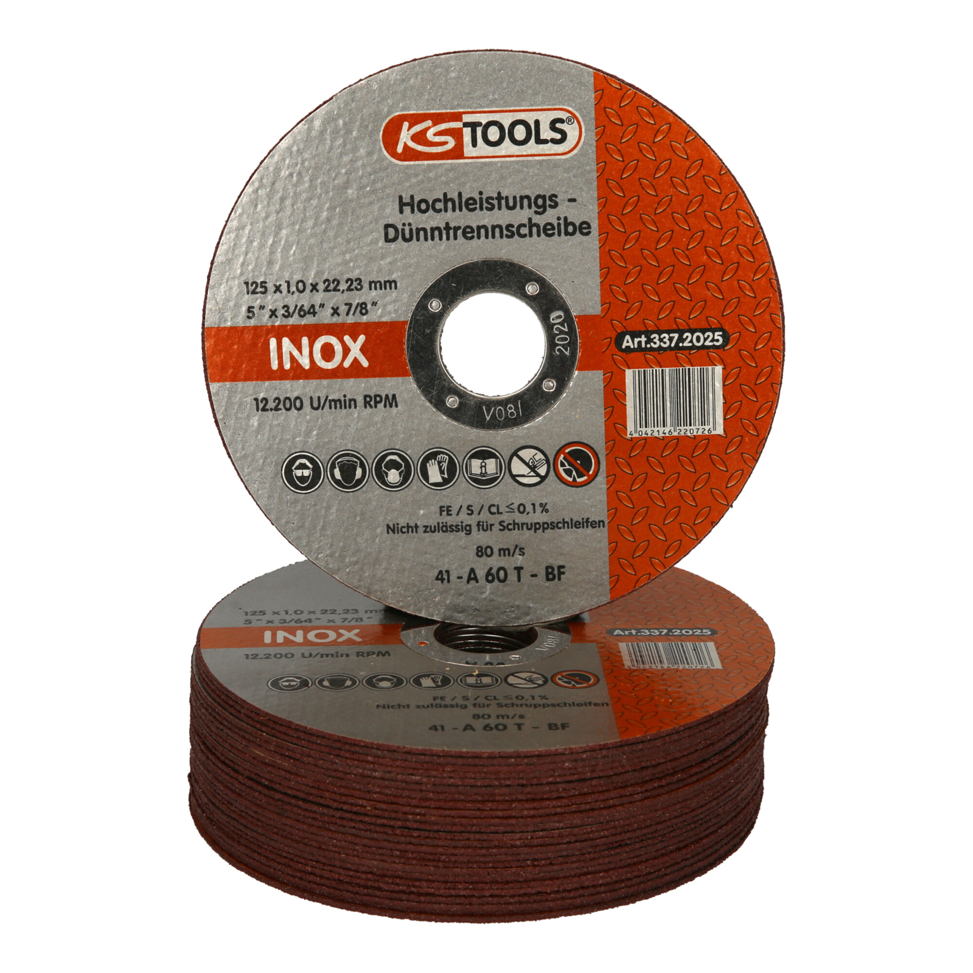 KS Tools Hochleistungs-Dünntrennscheibe, Ø 125mm, 1mm