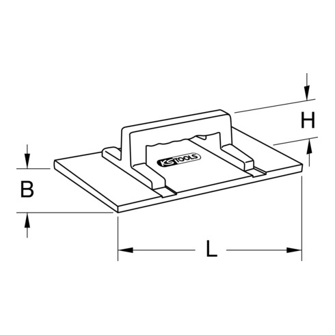 KS Tools Holz-Reibebrett, rechteckig, 280x400mm