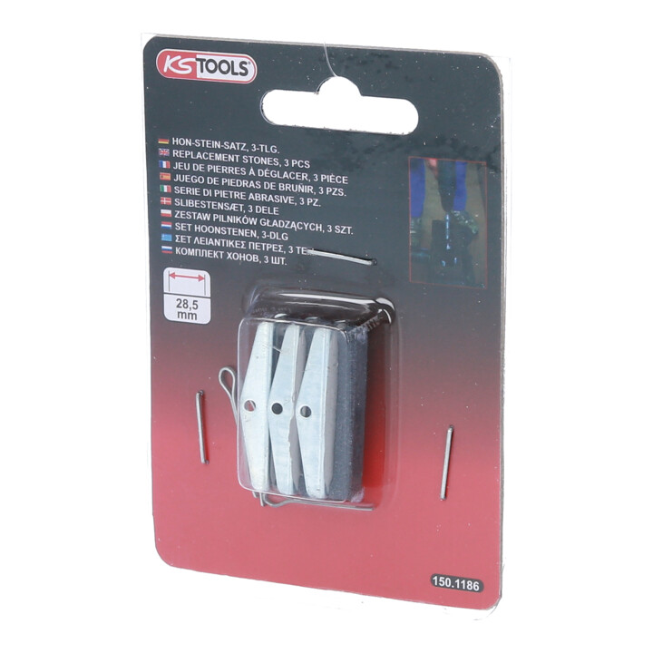 KS Tools Hon-Stein-Satz, Länge: 28,8 mm, für 150.1185, 3-teilig