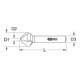 KS Tools HSS Co conus- en ontbraamverzinkboor 60°-3