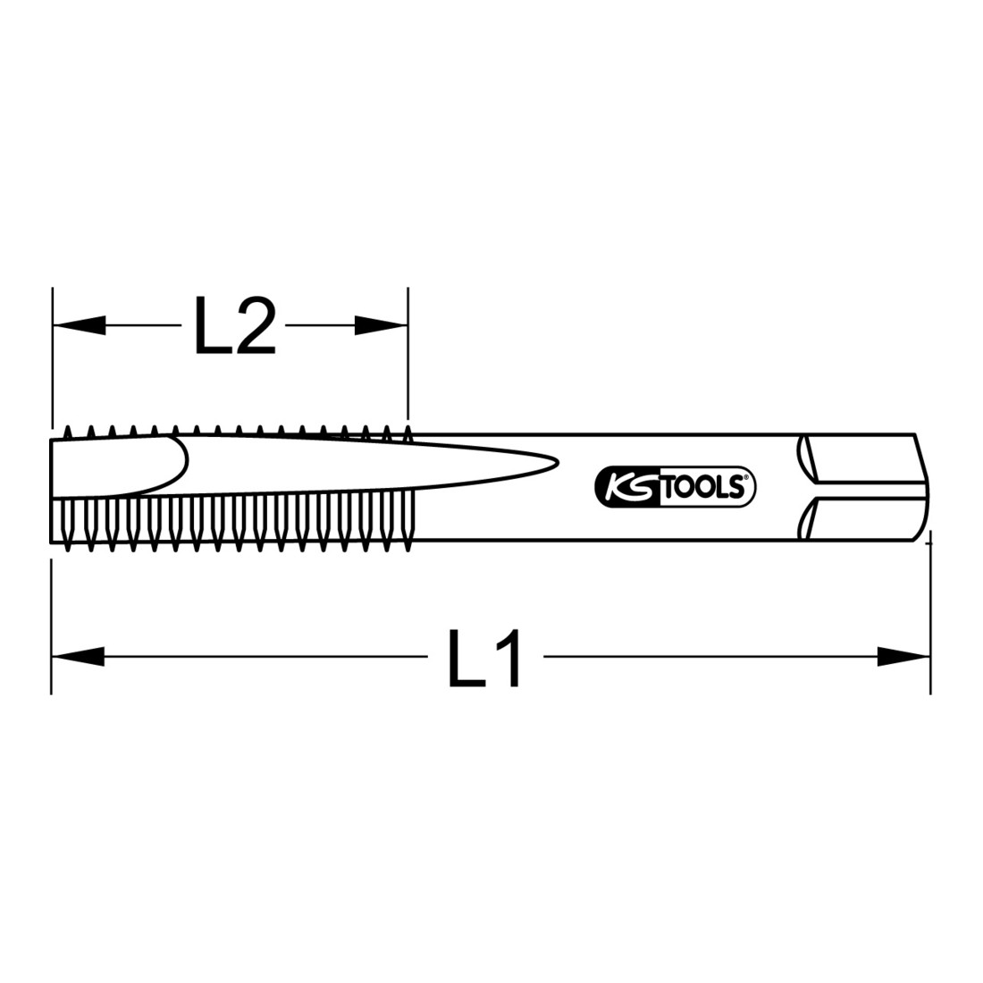 KS Tools HSS Co Einschnittgewindebohrer M